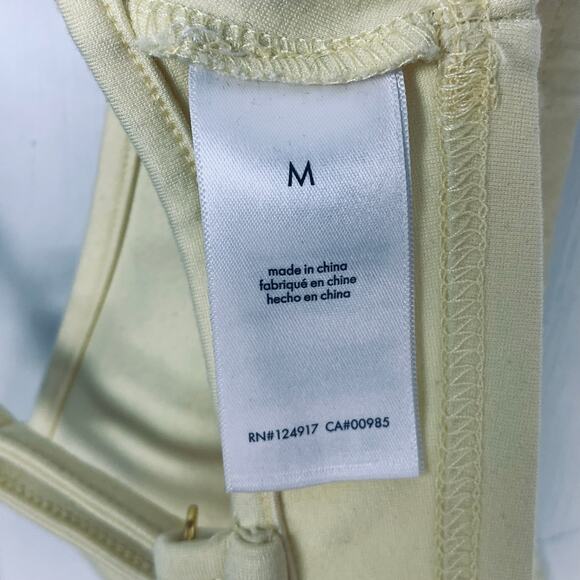 Danielle Bernstein Butter Yellow Bralette Size M Minimalist Loungewear - Picture 5 of 7